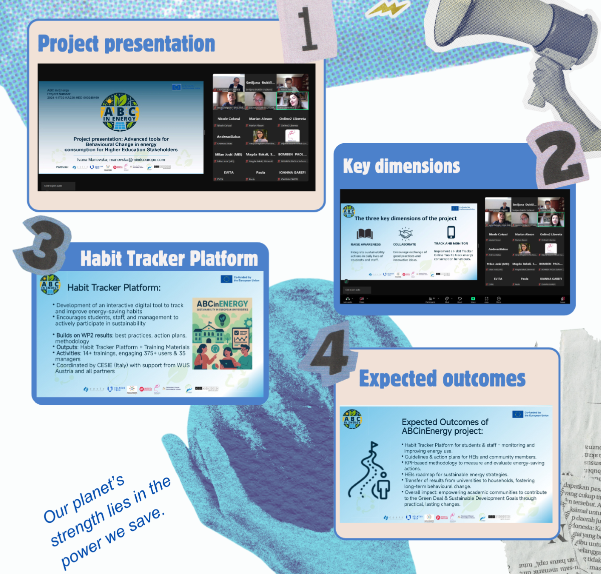 Blue White Scrapbook project presentation